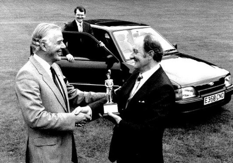 Founders receiving an industry award in the late 1980s