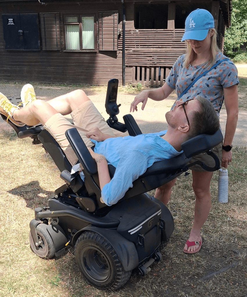 Wheelchair users enjoying the Outdoor Wheelchair Experience at Wendover Woods